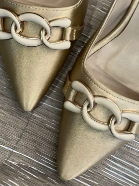 کفش مجلسی یراق بافتی ساتن