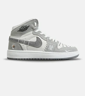 کفش کتانی ساق‌دار مردانه و زنانه طوسی نایک NIKE jordan Vodoo مدل 8068