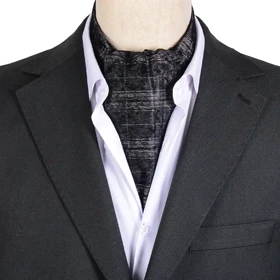 دستمال گردن مردانه طرح راه راه مشکی