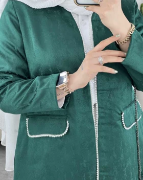 کت مزونی مروارید دوزی(32)کد3486