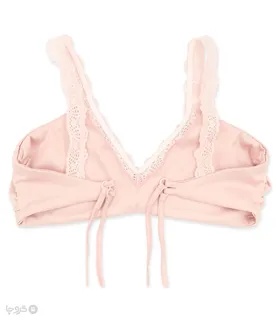 ست شورتک و نیم‌تنه بندی ساتن و دانتل Neev نیو کد Swan 4419 صورتی Pink