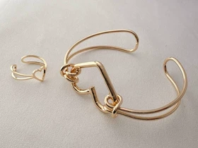 ست انگشتر و دستبند استیل a107موژان حیدری