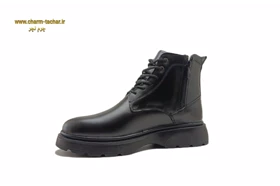 نیم بوت مردانه لوفر بندی بغل زیپ‌دار چرم طبیعی si186