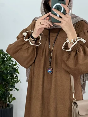 پیراهن مانتویی پاییزه رایلی 3 با کد 3988