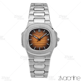 ساعت پتک فیلیپ ناتیلوس زنانه صفحه نارنجی مشکی 106530