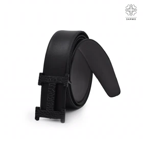 کمربند 3.5 سانت هرمس مشکی-مشکی