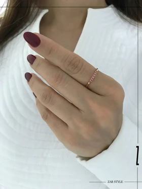 انگشتر رینگ نگین سرخابی