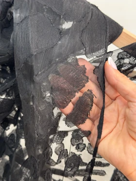 شال ویسکوز مشکی کد 6