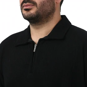 پولوشرت آستین کوتاه نیم زیپ مردانه تن کوک مدل 151452