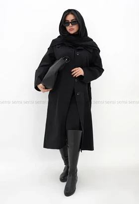 بارانی جلو دکمه آستر دار کد1004809