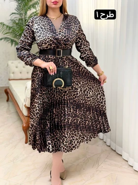 پیراهن پلیسه ساتن 3559