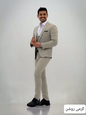 ست کت و شلوار مردانه اطلسی _ کد 1020