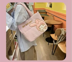 ساک دوشی پفکی دخترانه وارداتی برند SANRIO