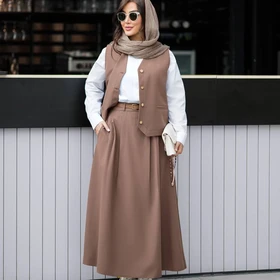 ست جلیقه دامن شومیز (کالکشن عیدانه 1404) کد 1333