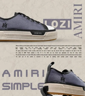 کفش اسنیکرزآبی نفتی Amiri Simple