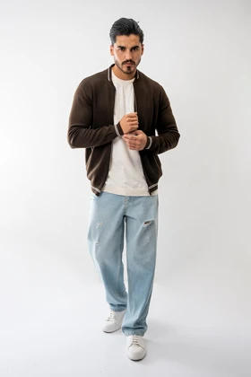 سویشرت بافت یقه خلبانی مردانه