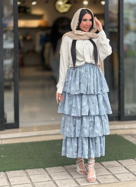 دامن پینترستی طبقه‌ای مدل3 کد 864