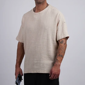 تیشرت یقه گرد لینن کد 171200