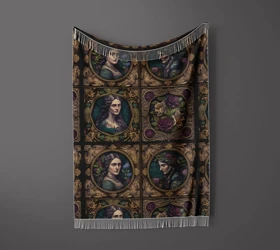 شال مبل ریش دار sofa shawl 168