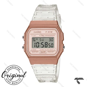 ساعت کاسیو F-91WS-7A3 اصل رزگلد سفید Casio-11961-U
