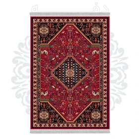 فرشینه از جنس پارچه هازان مخمل ترک طرح سنتی و مدرن برند دفه کد DHU249