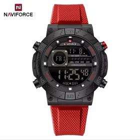 ساعت مچی مردانه نیوی فورس NF9241 قرمز بدنه مشکی مدل m-10423