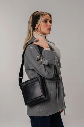 کیف دوشی زنانه دیوید جونز DAVID JONES مدل CM7494 (مشکی)