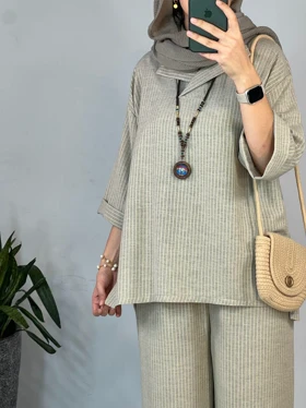 ست تونیک و شلوار تافته 3