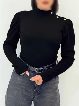بلوز کبریتی سرشانه سه دکمه