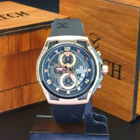 ساعت مچی مردانه نیوی فورس Naviforce NF8051 با بند رابر و 3 موتور فعال کرنوگراف