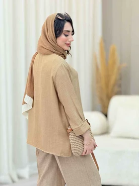 شومیز پیله دار جلو بسته