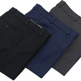 شلوار مشکی مردانه پارچه‌ای _ پارچه جکوار دوبرکش قواره کلاسیک