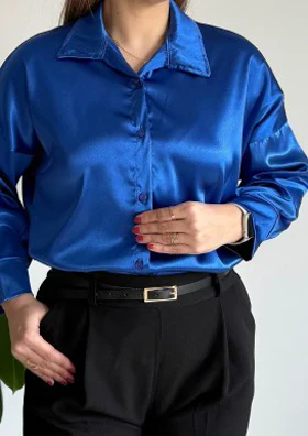 شومیز ساده ساتن ال ایکس