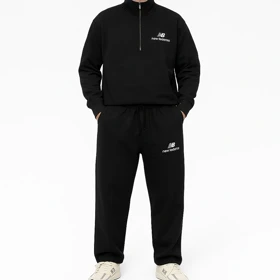 ست دورس مردانه رنگ مشکی پارچه دونخ تو کرکی استایل مینیمال و روزمره در زمستان 1404