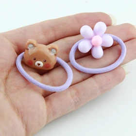 کش مو دخترانه مدل خرس و گل