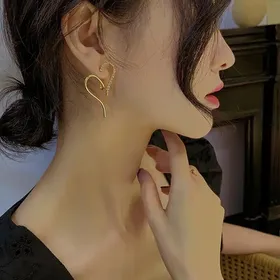گوشواره قلبی دو تکه