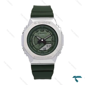 جی شاک زنانه GM-S2100 سبز قاب سیلور G-shock-6390-L