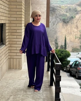 ست بلوز شلوار پریا 6875 (بنفش)