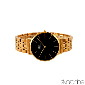 ساعت دنیل ولینگتون مردانه طلایی صفحه مشکی 105292