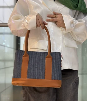 کیف زنانه بزرگ راه راه