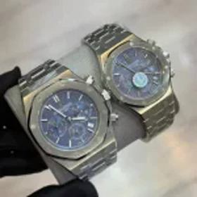 ساعتAP کرنو نقره ای صفحه سرمه ای زنانه