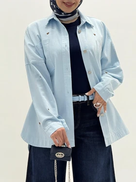 4051-شومیز کتان وارداتی نیواد