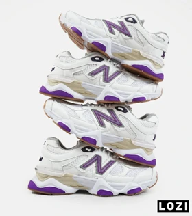 کفش کتانی مردانه و زنانه سفید بنفش NEW BALANCE 9060