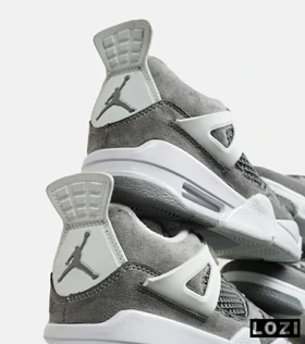 کتانی ساق‌دار زنانه و مردانه طوسی Nike air jordan 4 مدل 6467