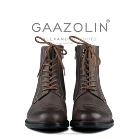 بوت اسکندر گازولین قهوه‌ای کلاسیک - GAAZOLIN Alexander Boots Smooth Plain Mouse