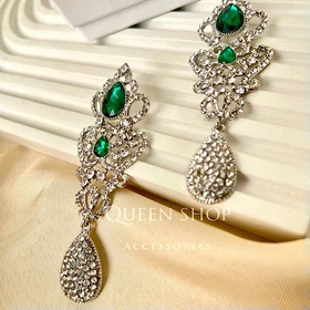 گوشواره آویز نگینی