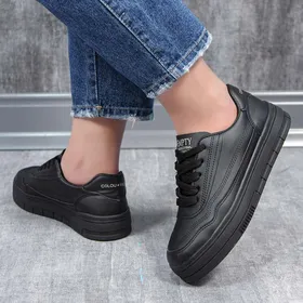 کفش کتانی زنانه ساده رنگ مشکی مدل ونس vans