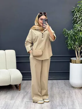 ست مانتو و شلوار سه دکمه آلیس