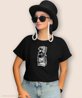 کراپ زنانه طرح اسکناس دلار کد 959