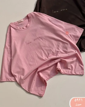 تیشرت باکسی LOVE کد 5921